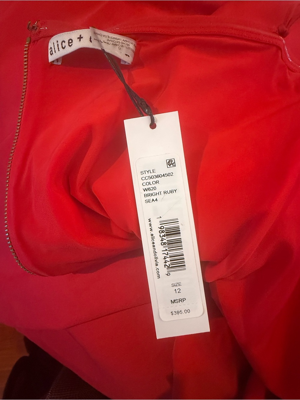 Alice + Olivia Oriana Strapless Drop Waist Maxi Dress With Hidden Pockets NWT 12 - Picture 12 of 12